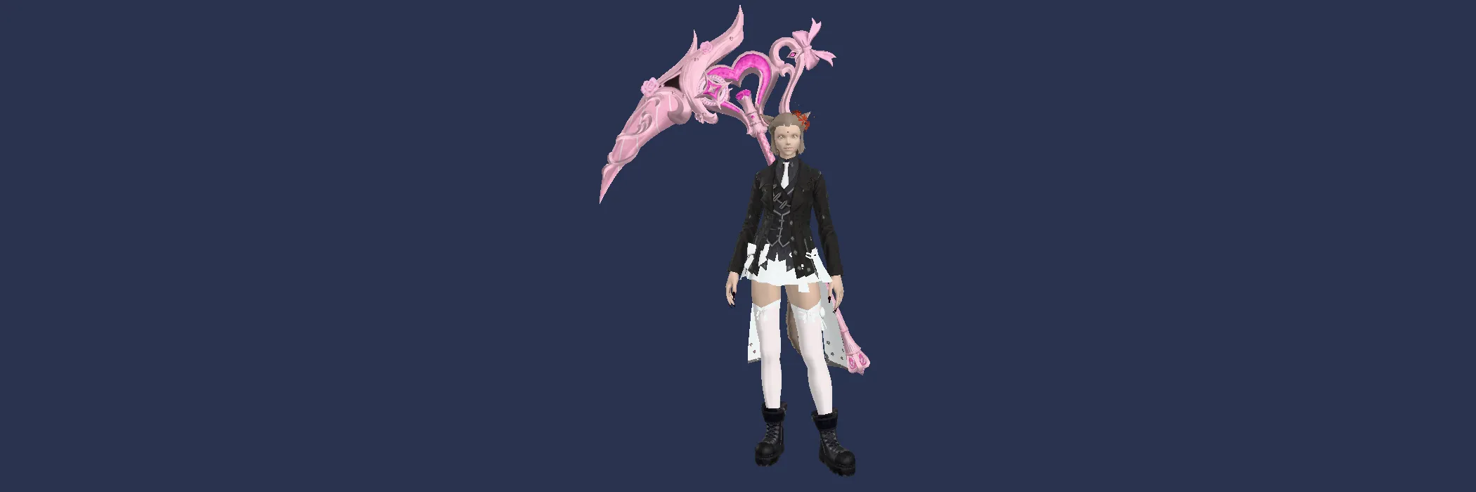 The glamour Gothic Valentine, drawn on a character.
