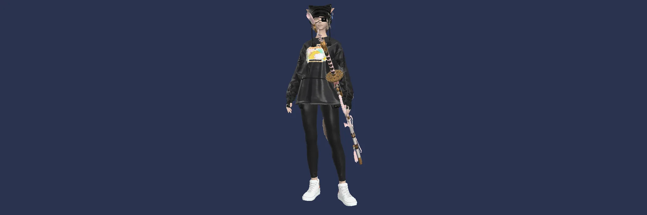 The glamour Playful Street Samurai, drawn on a character.