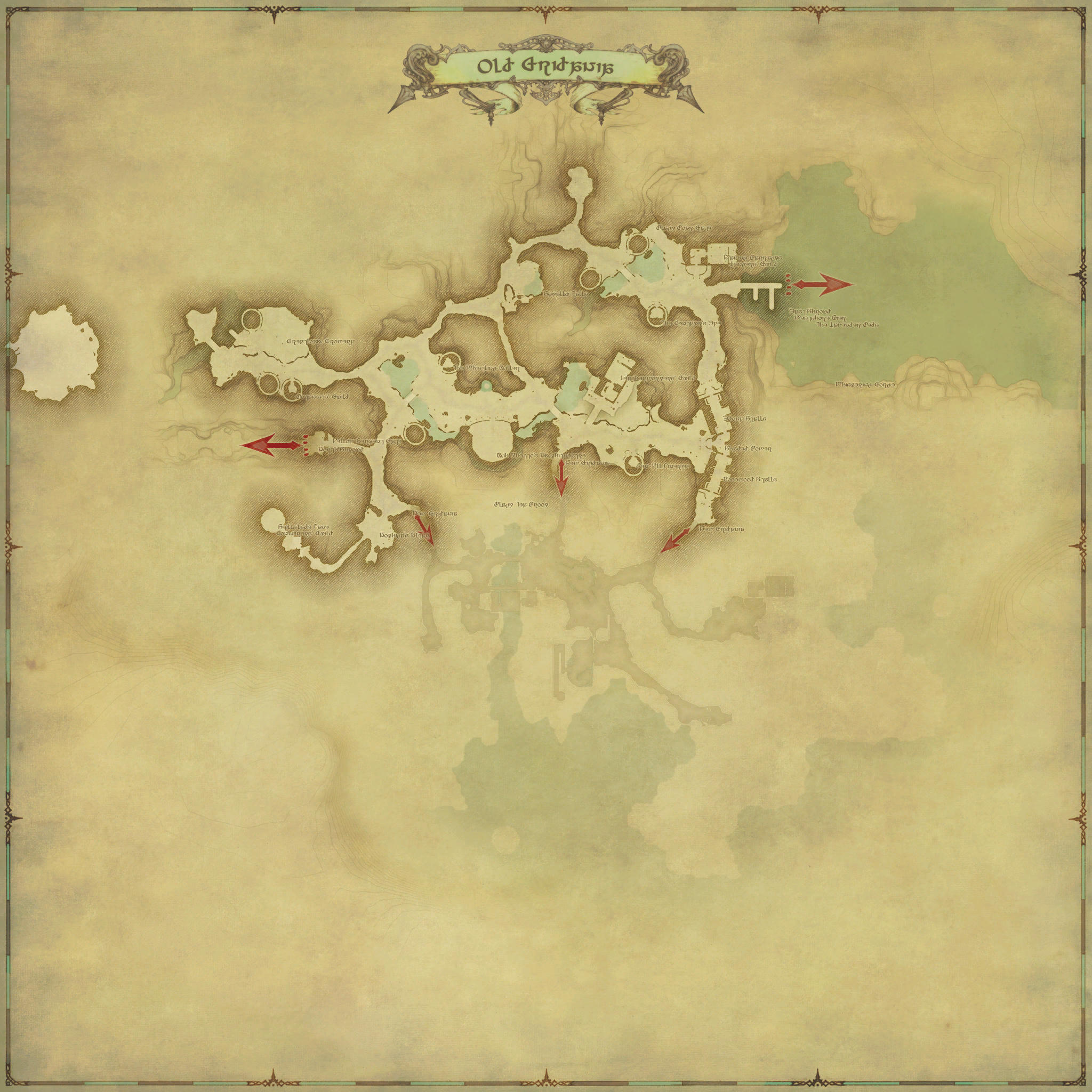 Map of Old Gridania
