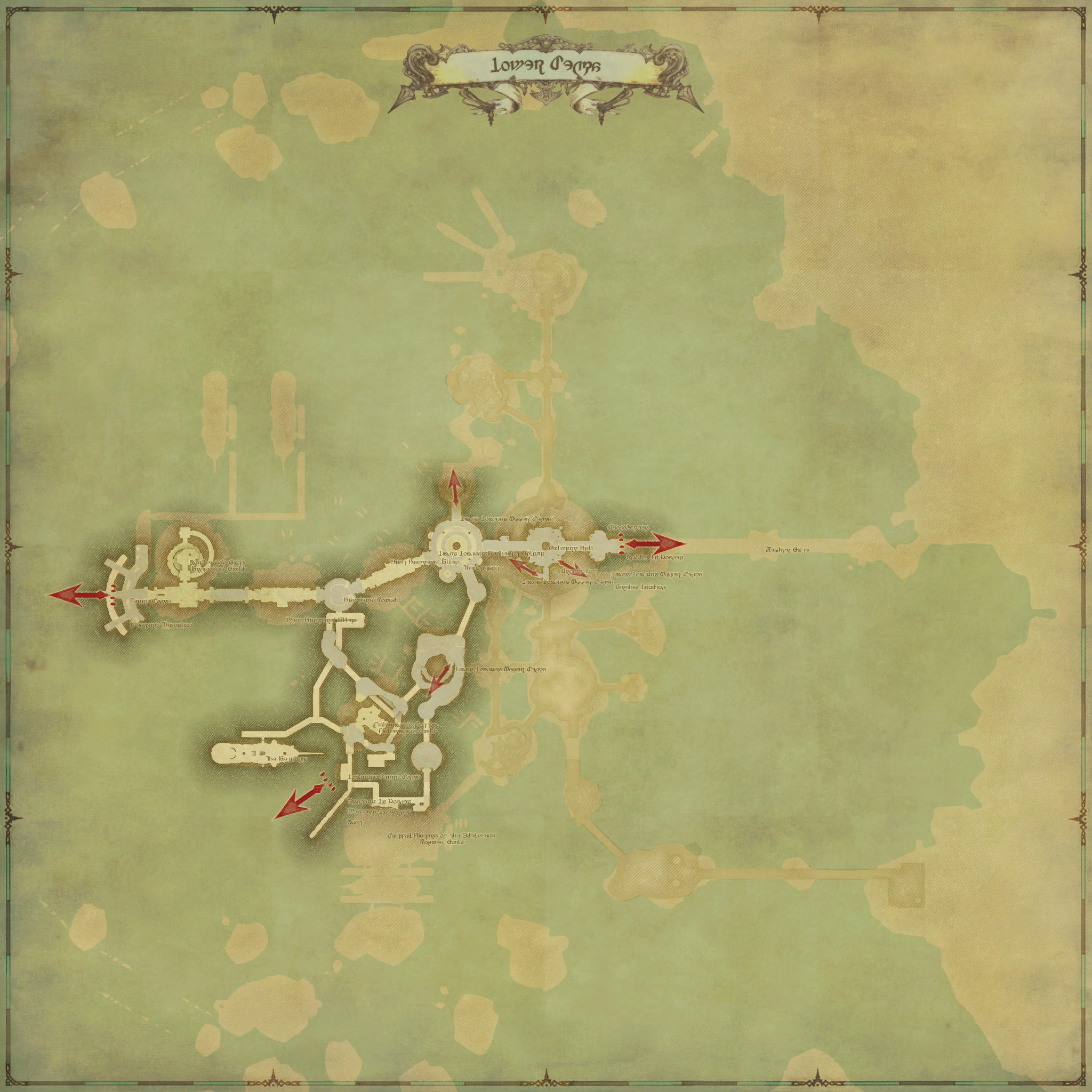 Map of Limsa Lominsa Lower Decks