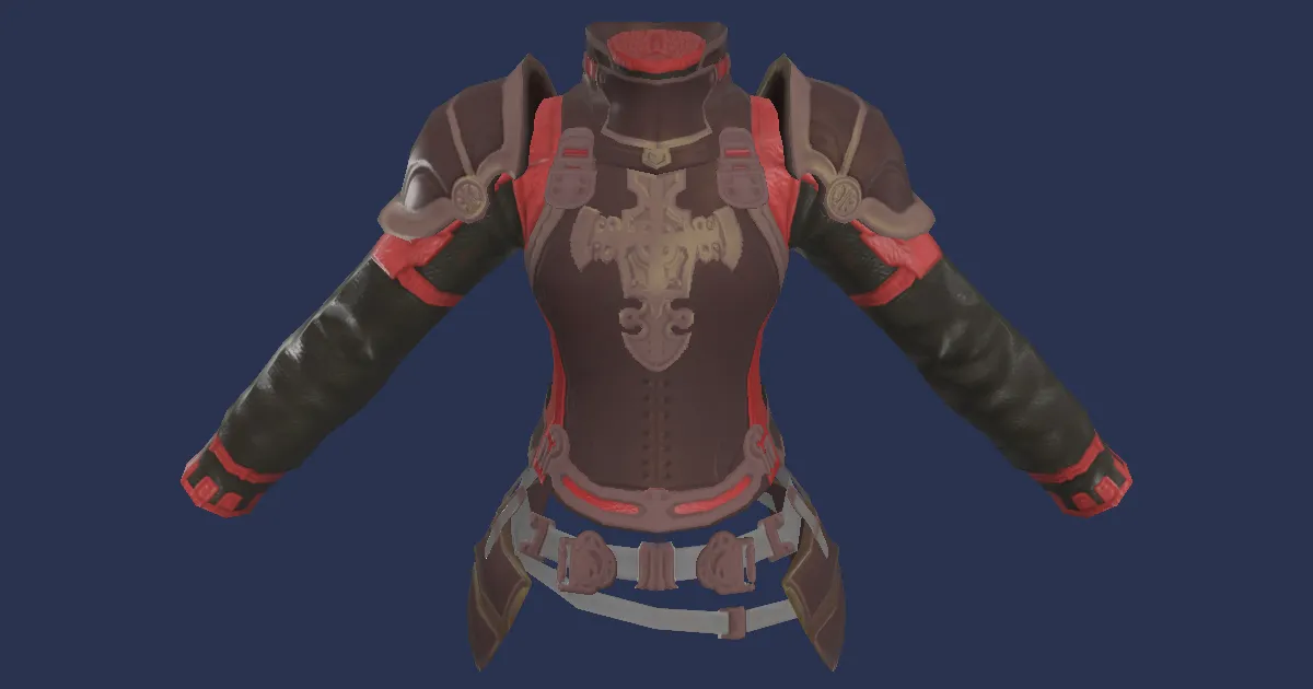 Rendu 3D de Cuirasse traditionnelle