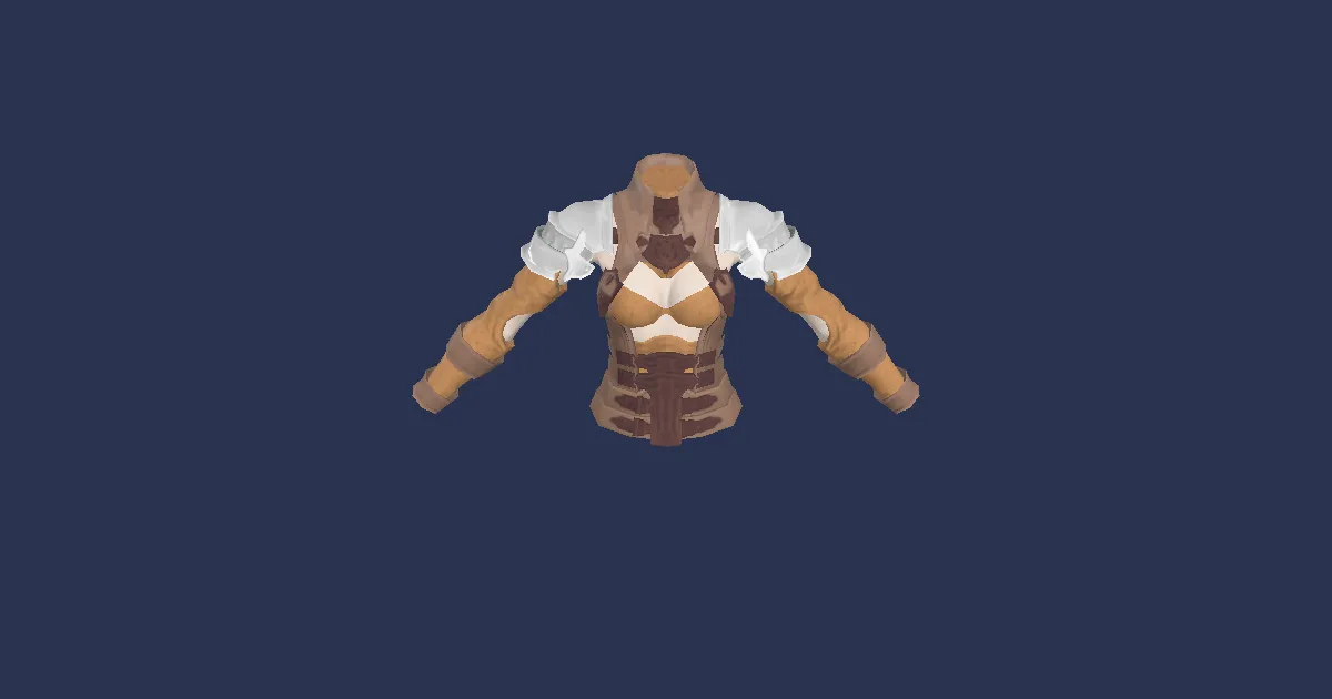 Hard Leather Harness - 3D render