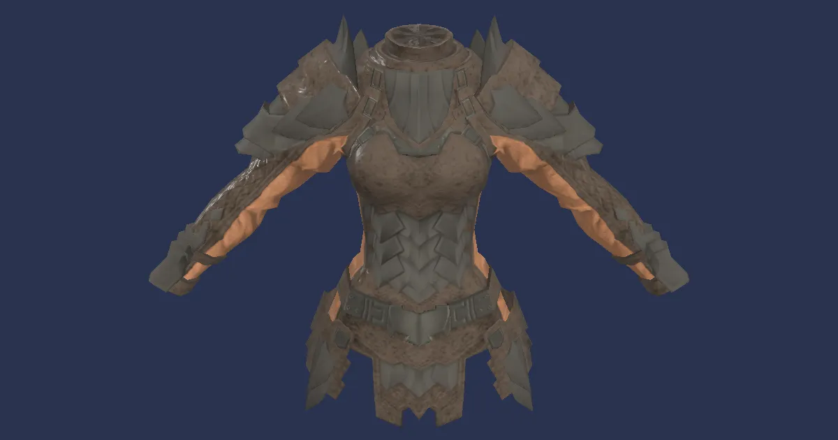 Steel Scale Mail - 3D render