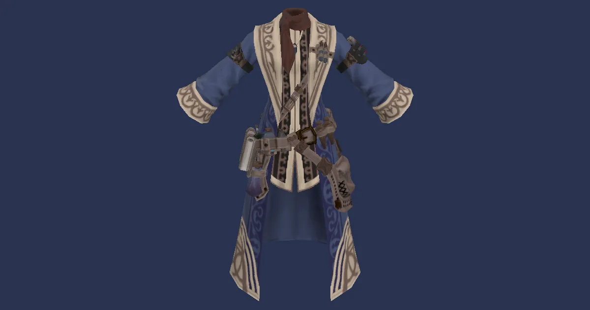 Rendu 3D de Robe de soigneur en ramie