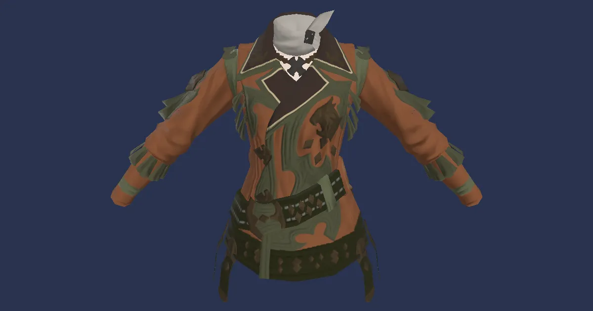 Archaeoskin Jackcoat of Gathering - 3D render