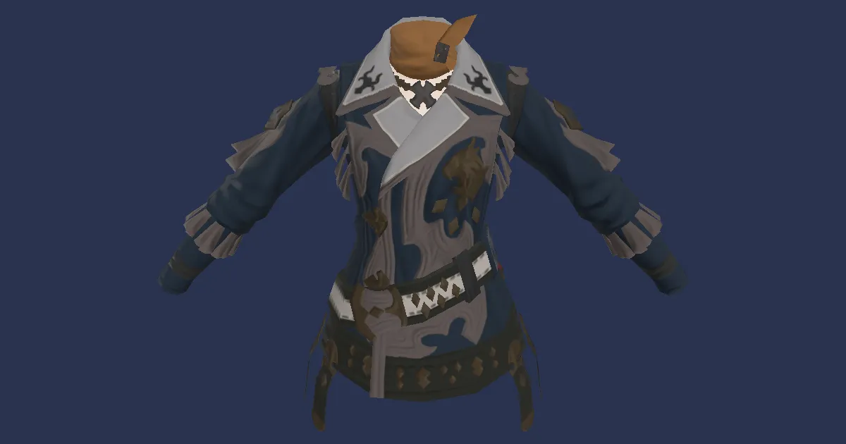 Archaeoskin Jackcoat of Crafting - 3D render