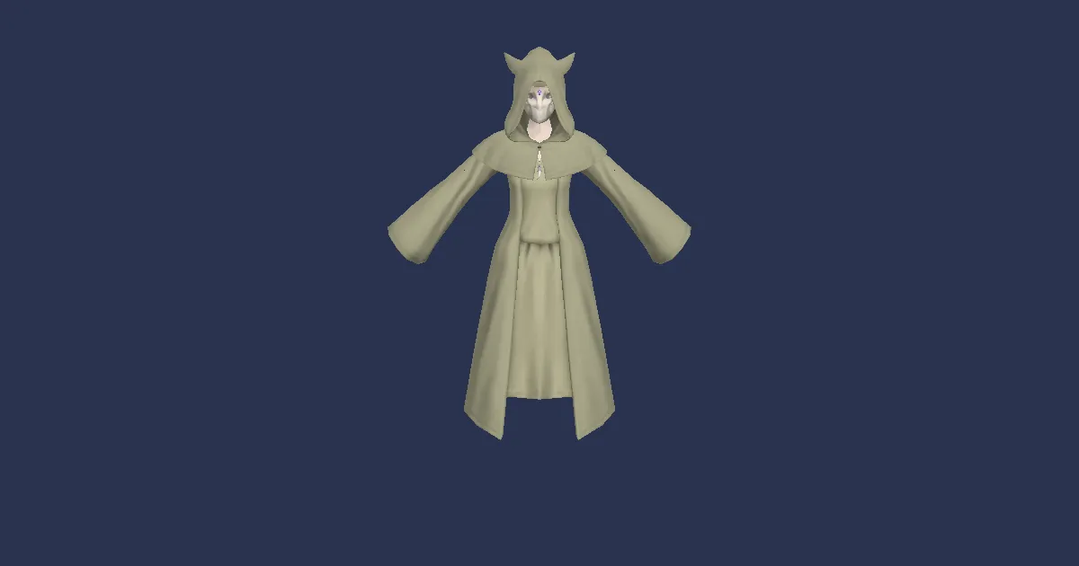 Velveteen Cowl - 3D render