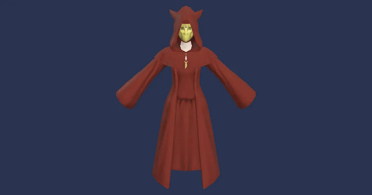 Altered Linen Cowl - 3D render