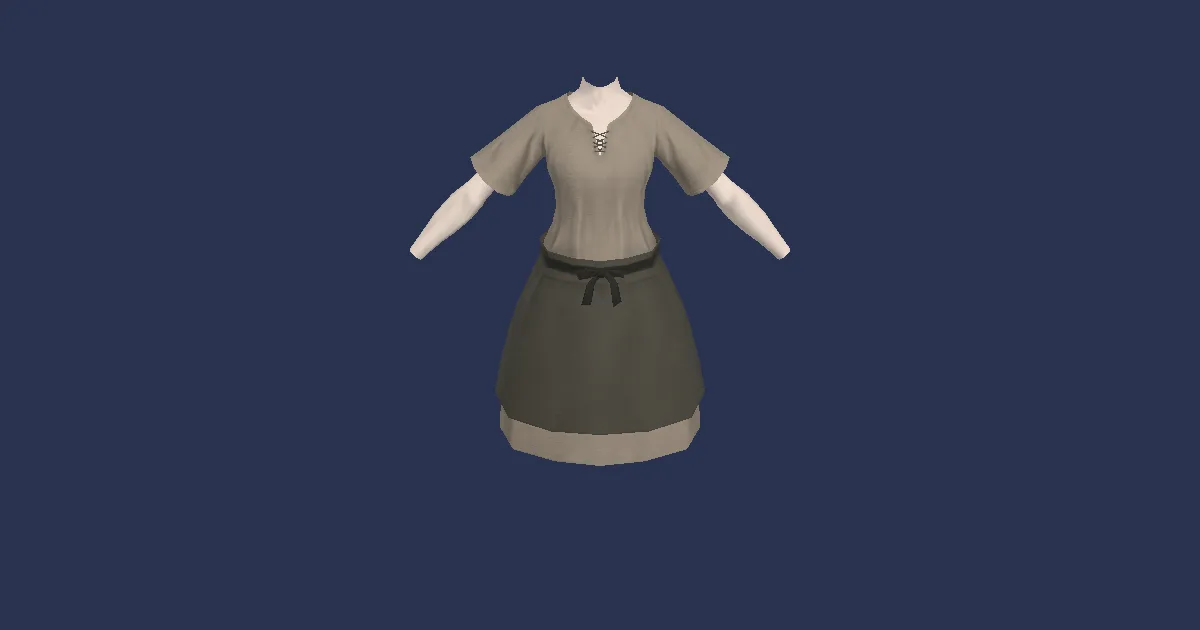 Linen Smock - 3D render