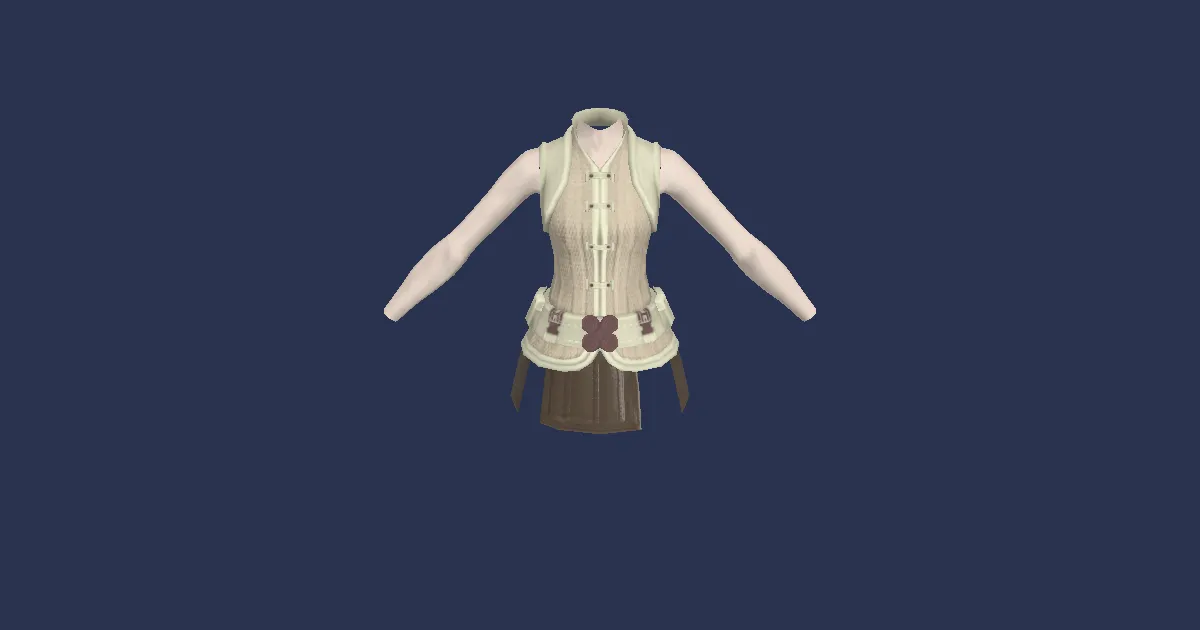 Amateur's Doublet Vest - 3D render