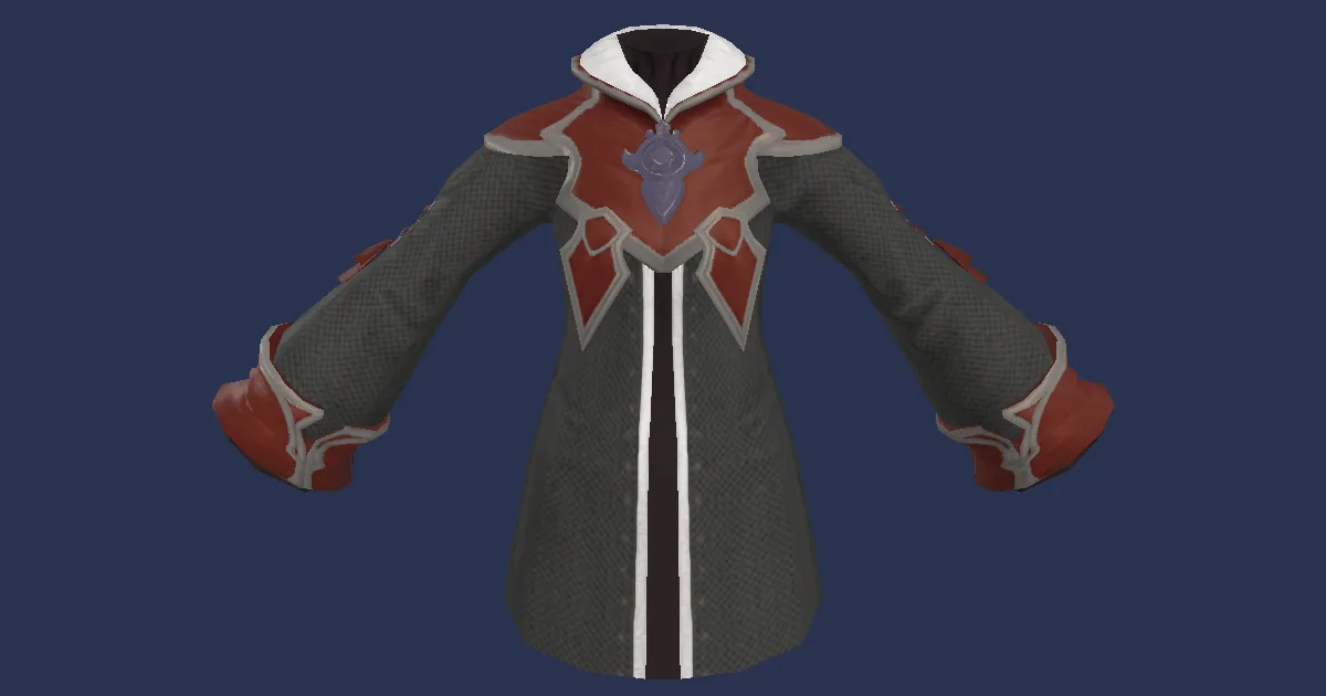 Rendu 3D de Demi-robe impériale réparée
