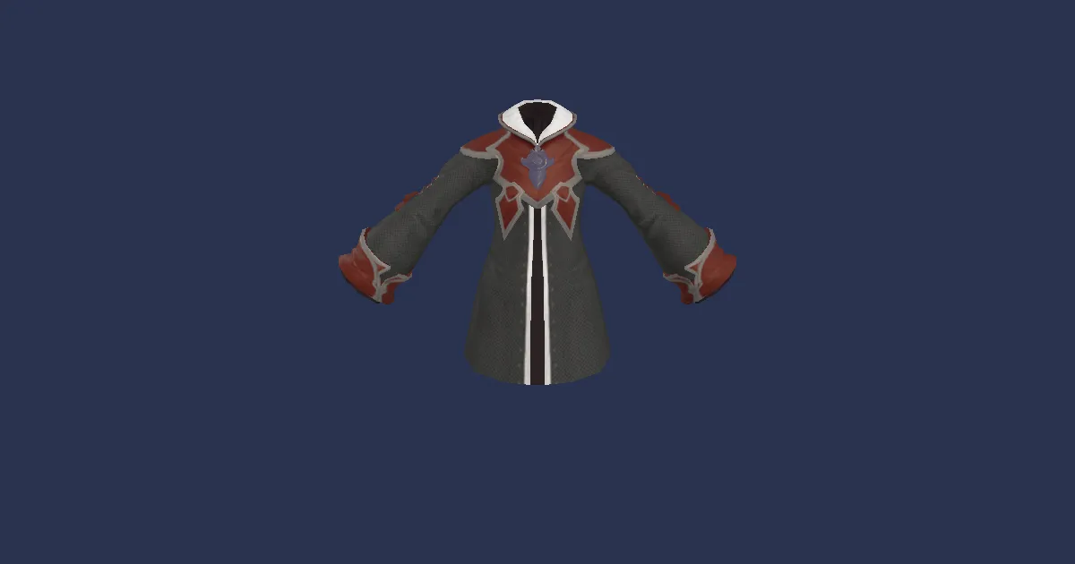 Mended Imperial Short Robe - 3D render