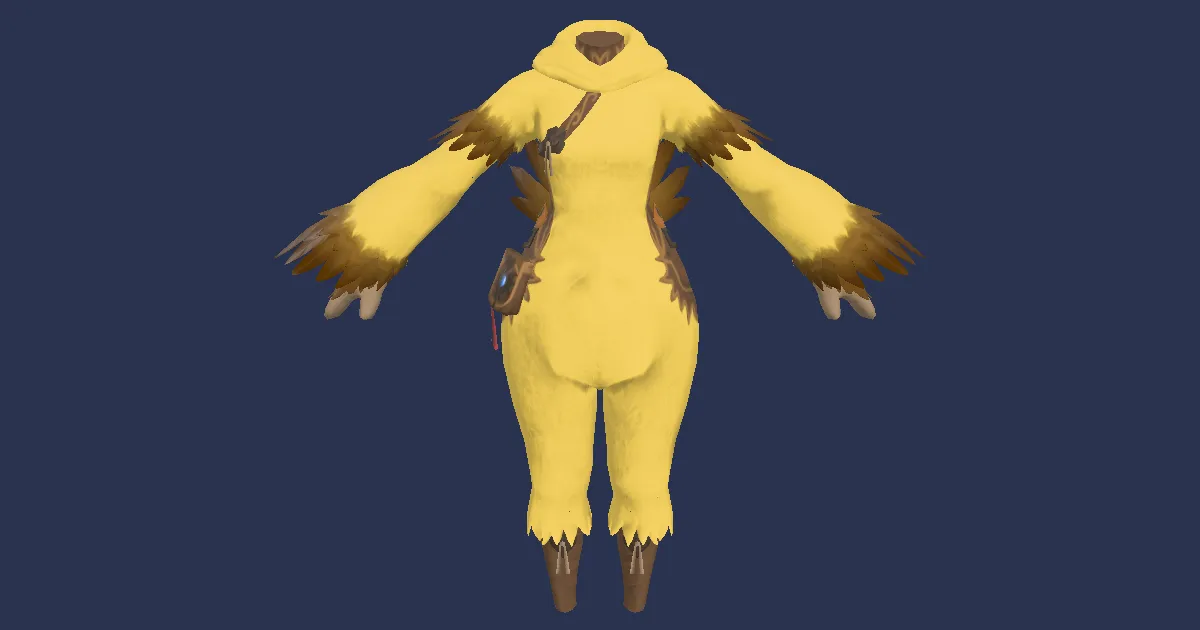 Chocobo Suit - 3D render