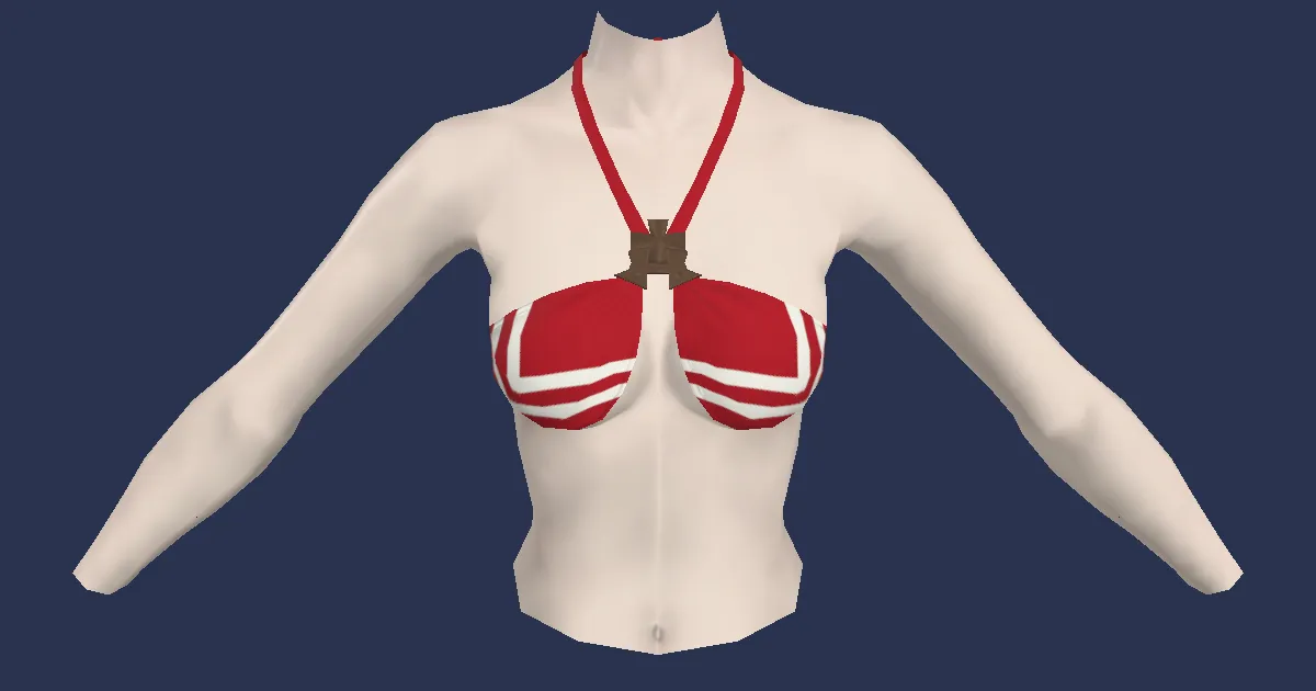 Rendu 3D de Haut estival rouge
