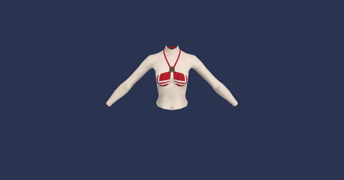 Red Summer Halter - 3D render