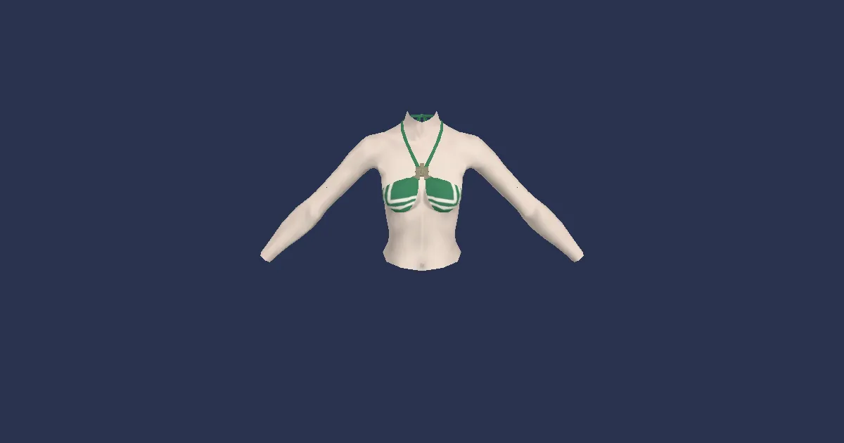 Green Summer Halter - 3D render