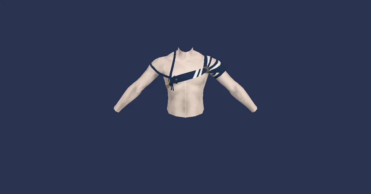 Striped Summer Top - 3D render
