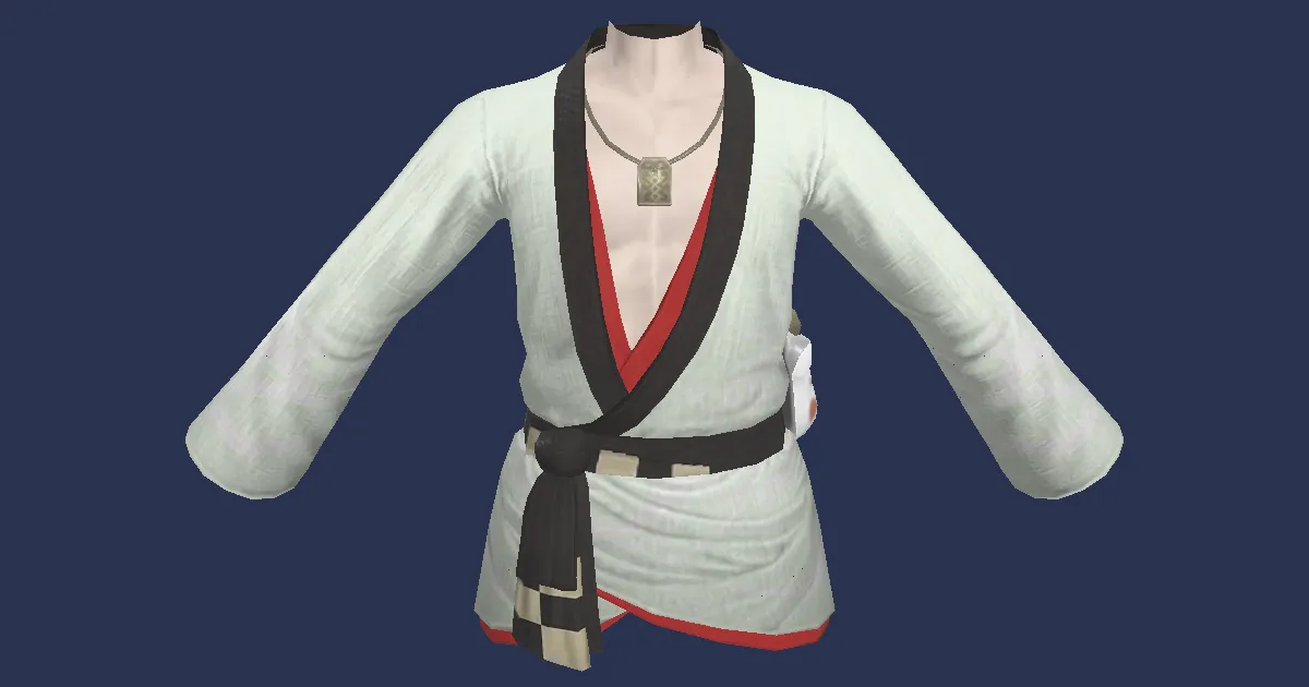 Rendu 3D de Yukata de gentilhomme (jade)