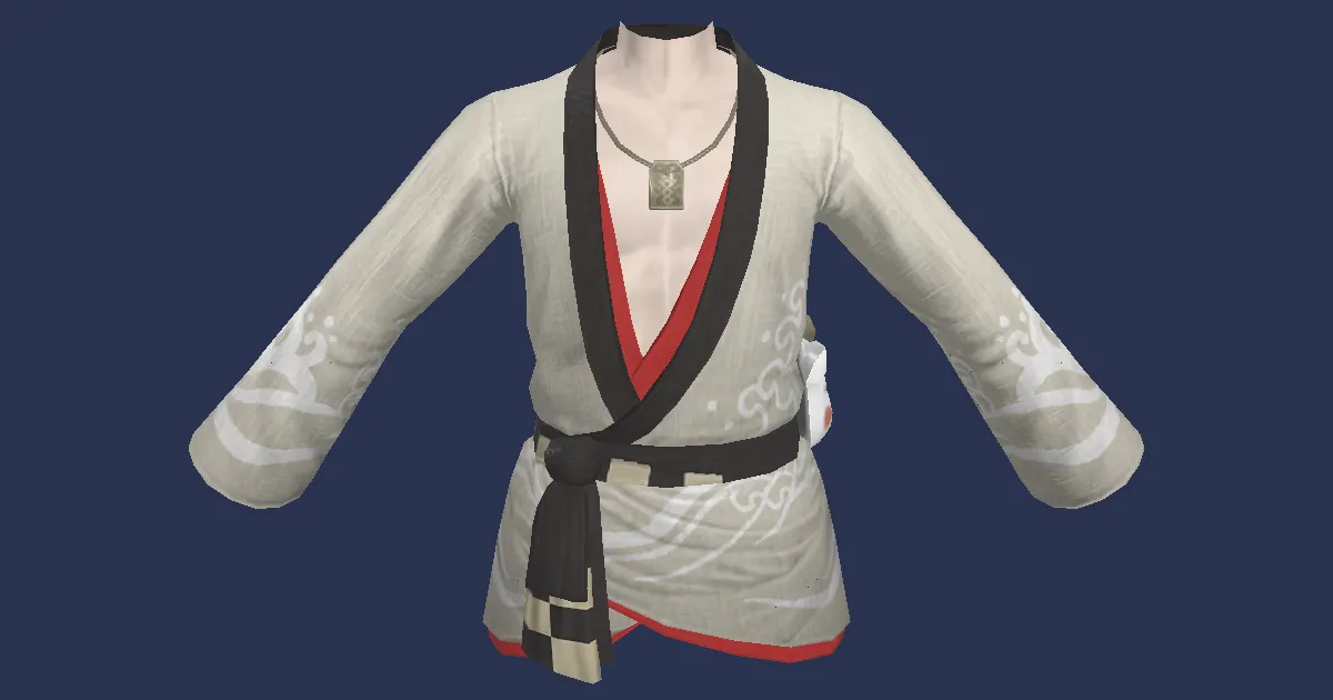 Lord's Yukata (Grey) - 3D render