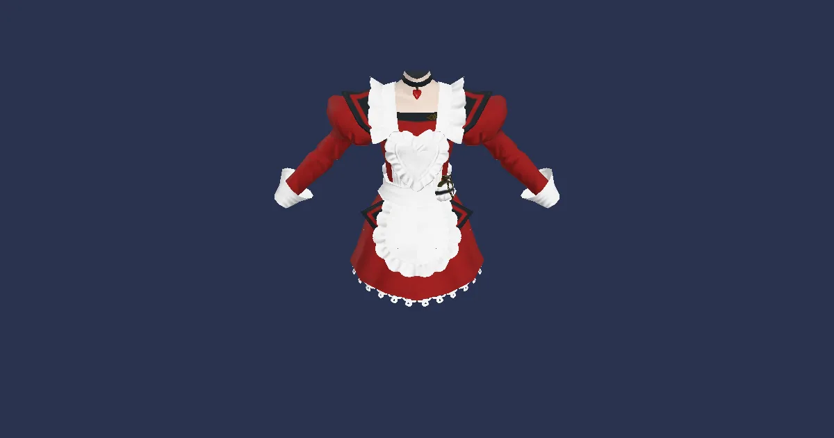 Rendu 3D de Robe-tablier de la Valention