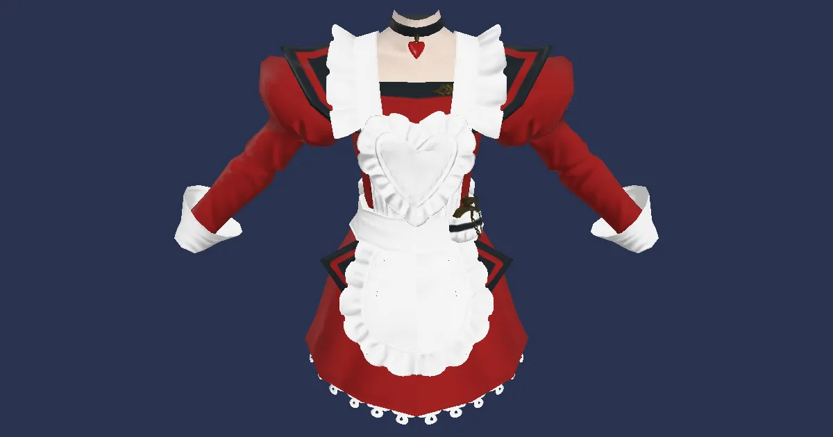 Valentione Apron Dress - 3D render