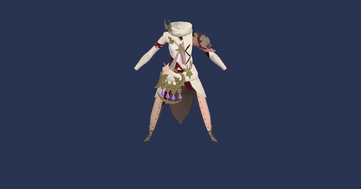 Chimerical Felt Tabard of Aiming - 3D render