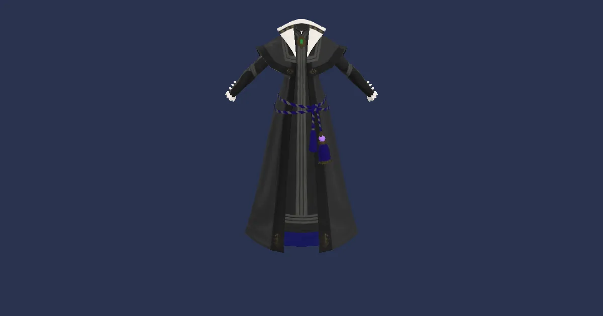 Rendu 3D de Robe d'incantateur en feutre chimérique