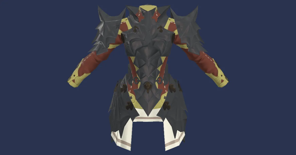 Titanium Mail of Maiming - 3D render