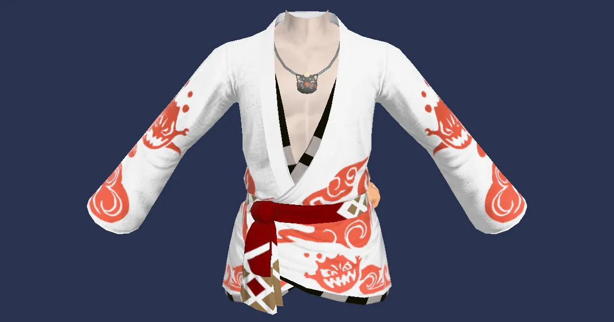 Lord's Yukata (Whiteflame) - 3D render