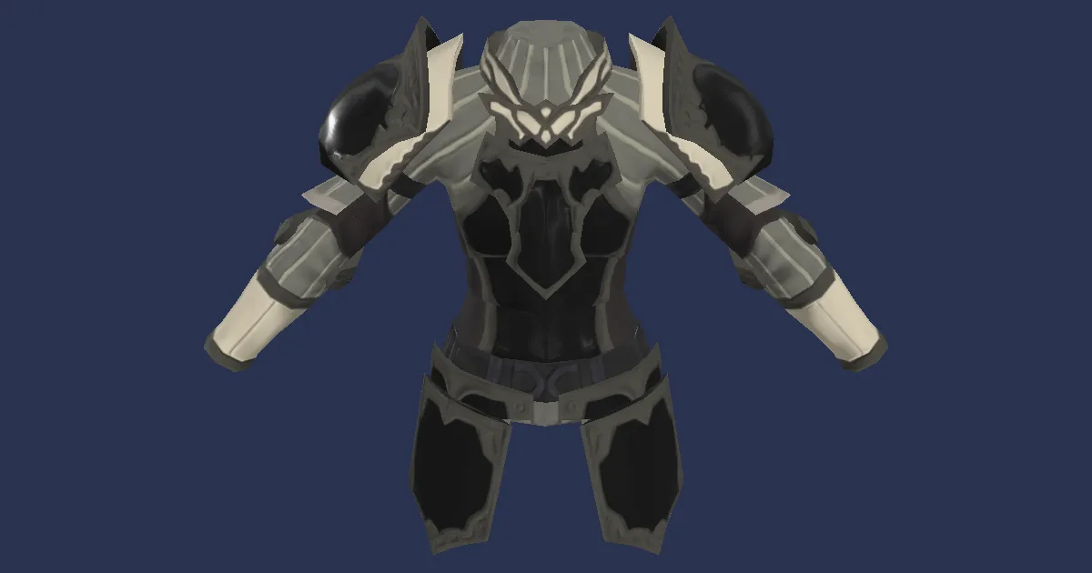 Rendu 3D de Cuirasse d'abatteur en titane