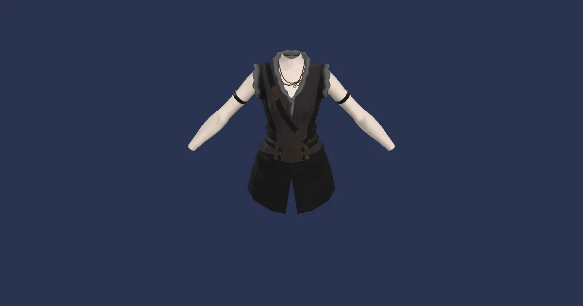 Ruby Cotton Gilet of Striking - 3D render