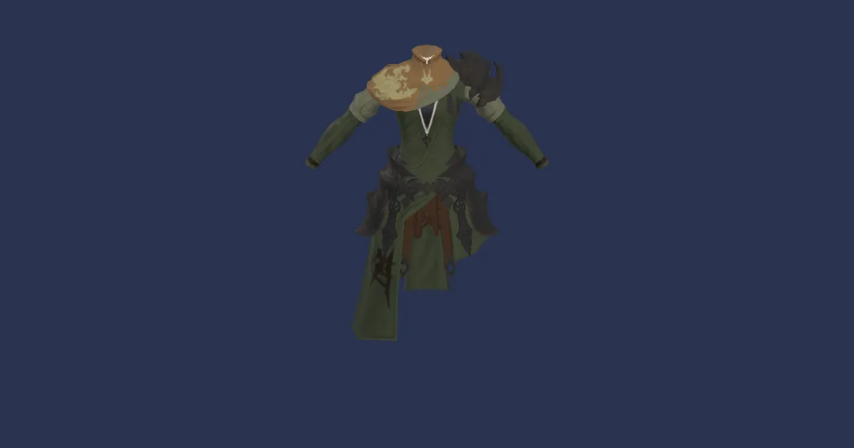 Tigerskin Coat of Fending - 3D render