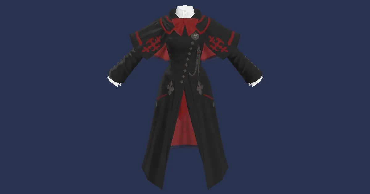 Scholasticate Coat - 3D render