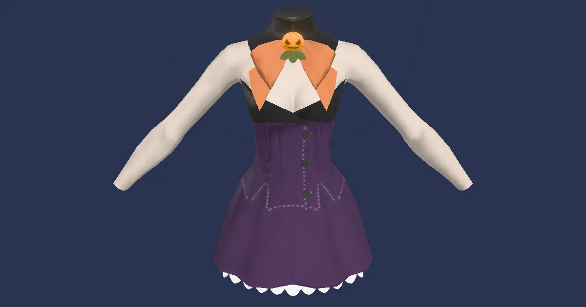 Witch's Coatee - 3D render