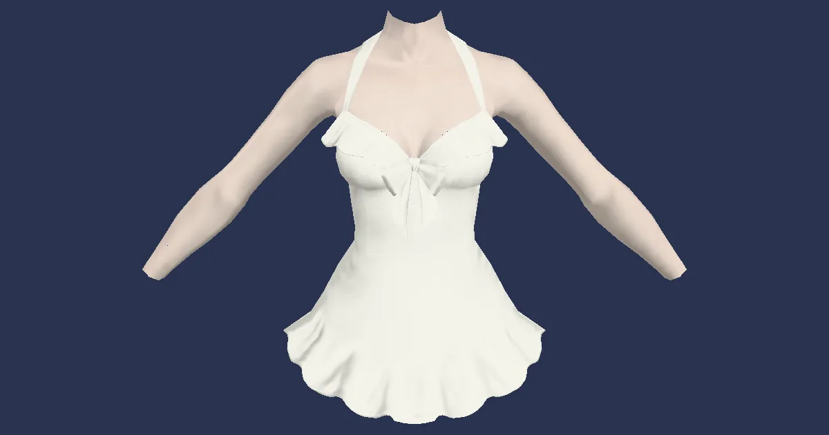 3D-Ansicht von Südsee-Kleid