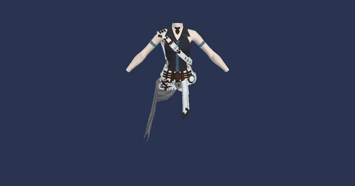 Scarlet Moko Vest of Gathering - 3D render