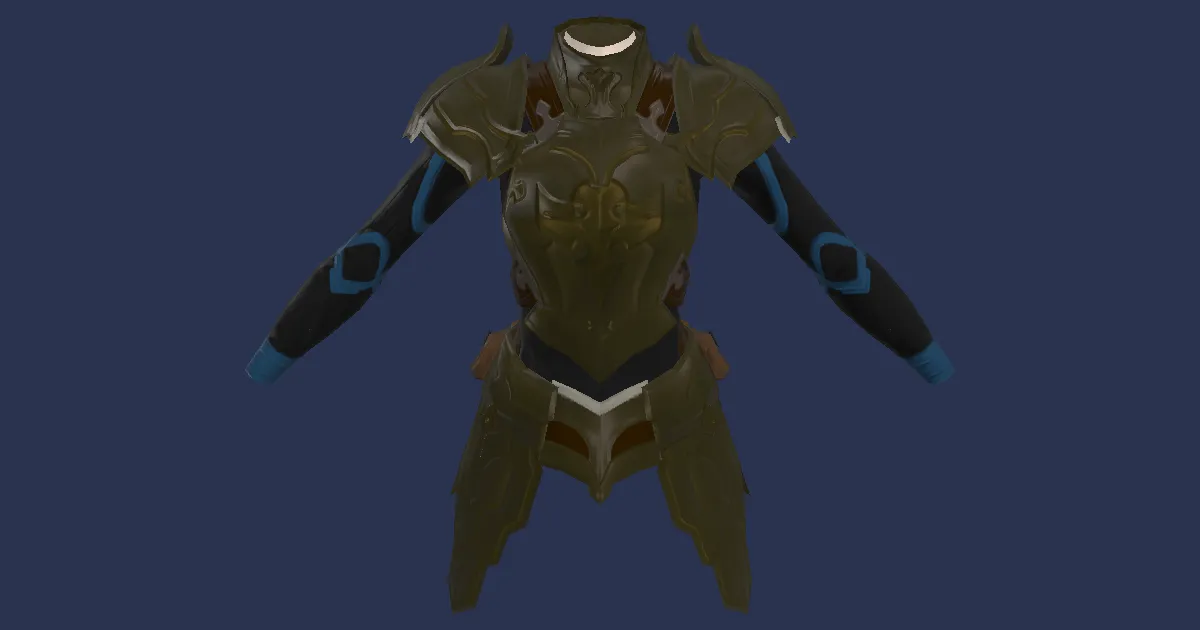 Rendu 3D de Cuirasse d'abatteur en azuresprit