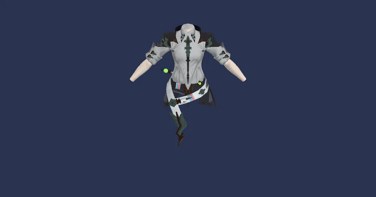 Scarlet Moko Coatee of Crafting - 3D render