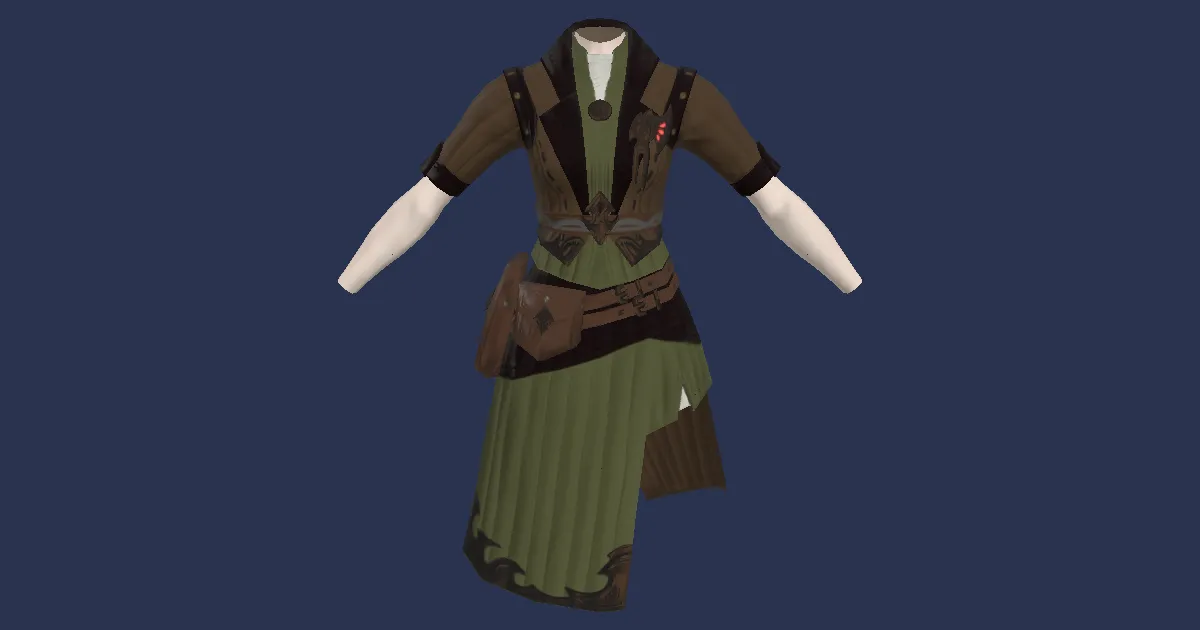 Pixie Cotton Apron of Crafting - 3D render