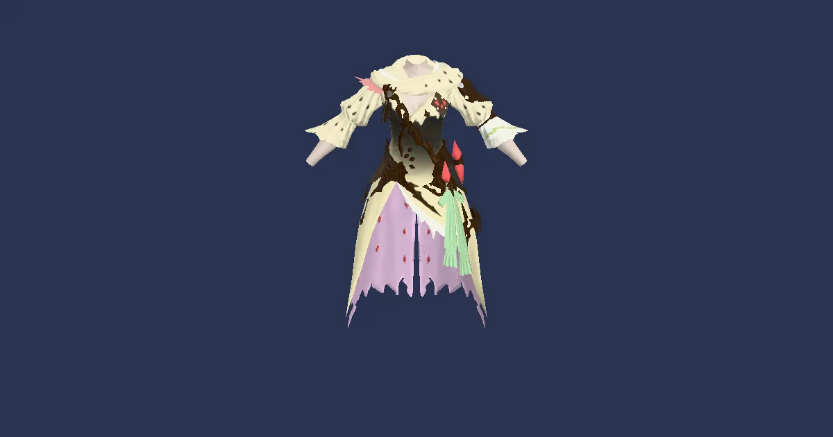 Rendu 3D de Tabard de peintre usé