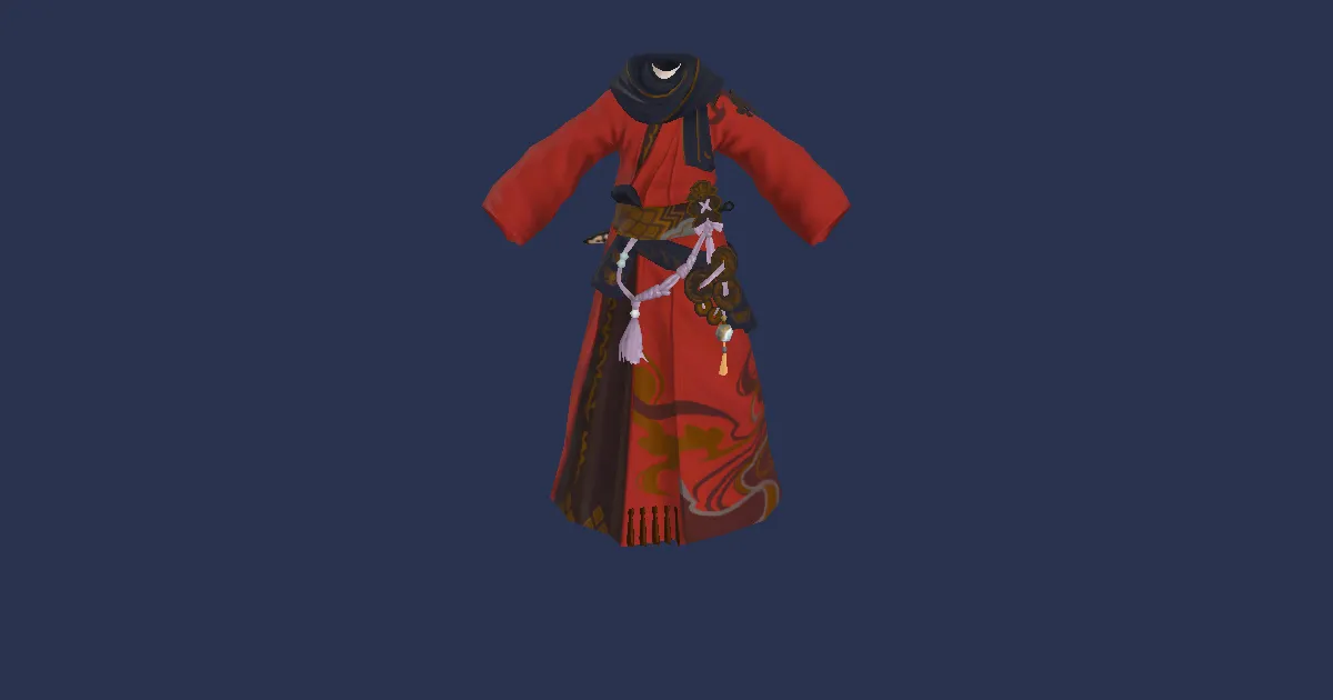 3D-Ansicht von Antiquierter Haori der Myochin