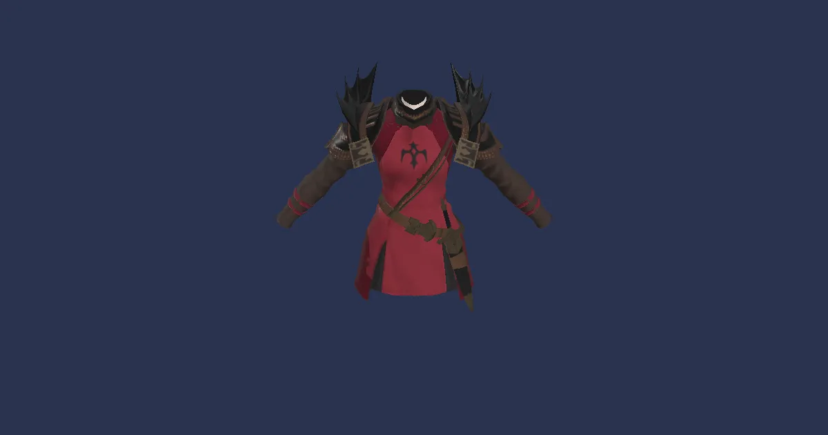 Rendu 3D de Tabard de protecteur en acier domien