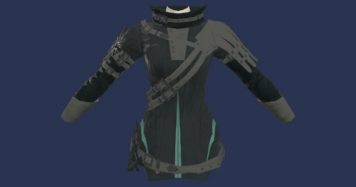 3D-Ansicht von Bergkrötenleder-Jacke des Schlagens