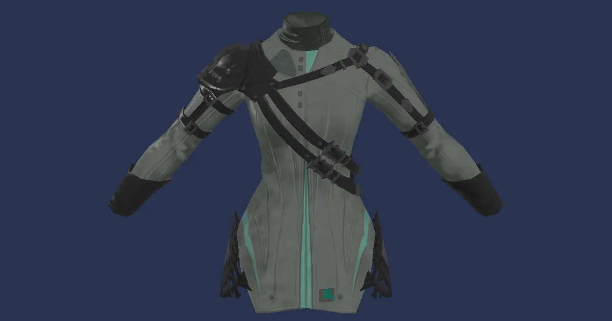3D-Ansicht von Bergkrötenleder-Jacke des Spähens