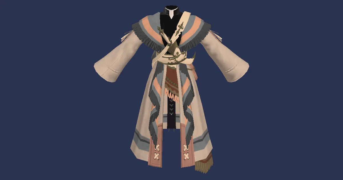 Rendu 3D de Manteau des ressources en lin blanc