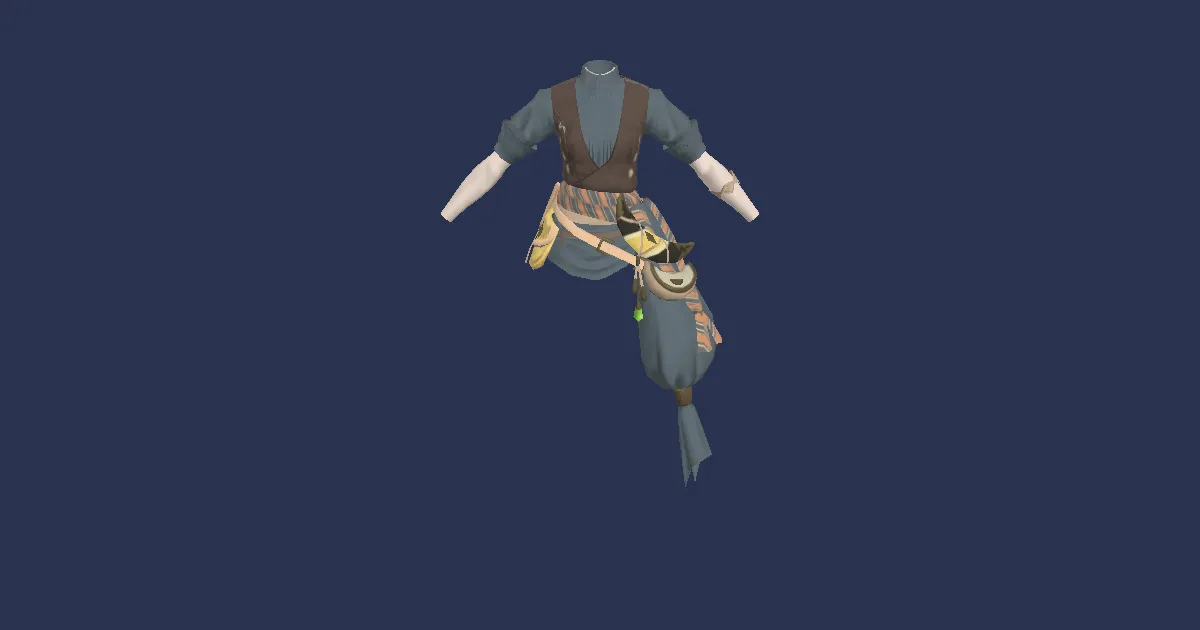 Brightlinen Doublet Vest of Crafting - 3D render