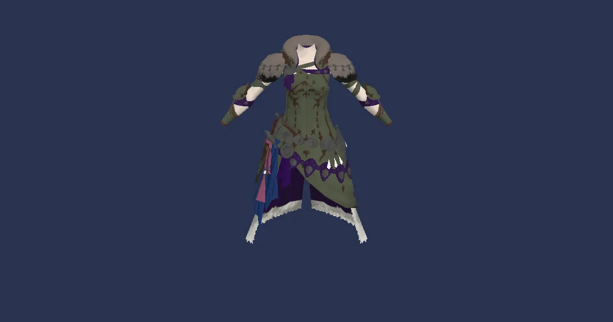 Loboskin Coat of Fending - 3D render