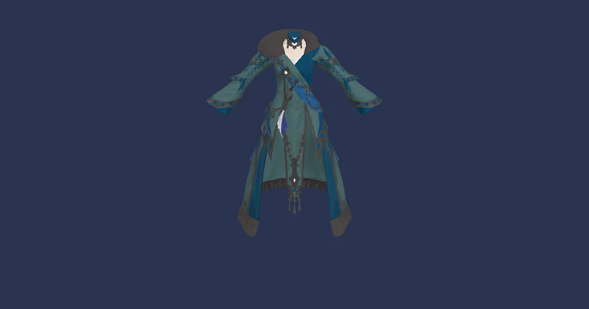 Snow Cotton Coat of Casting - 3D render