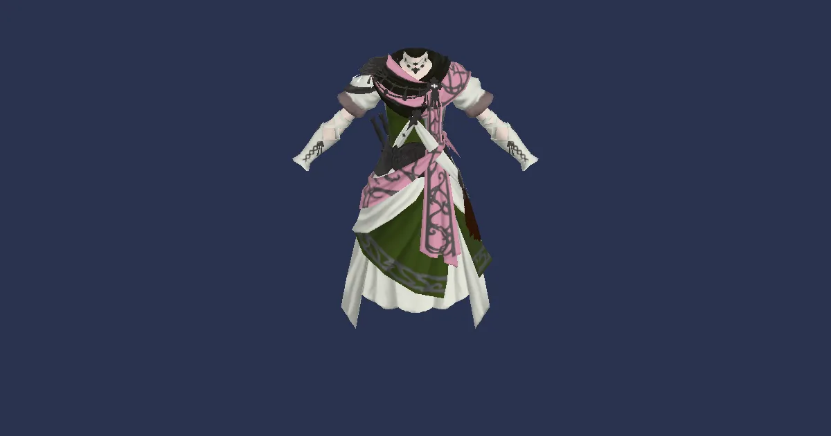 Snow Cotton Tunic of Healing - 3D render