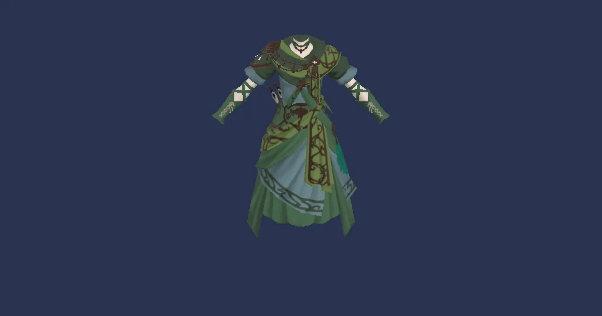 Snow Cotton Tunic of Scouting - 3D render